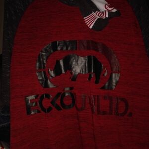 Marc Ecko Red and Gray Short Sleeve Tee